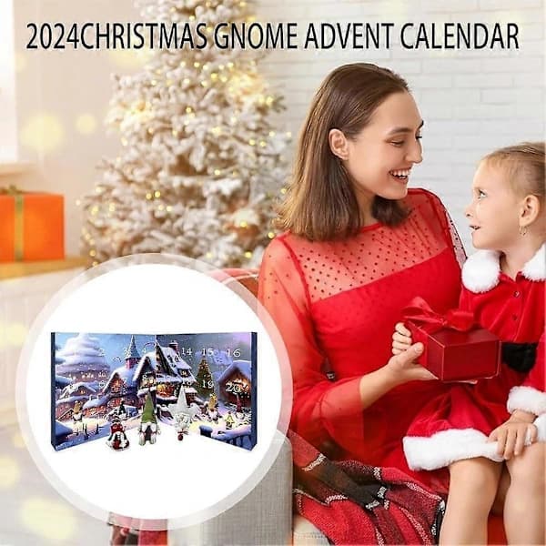 2025 Jul Tomte Julekalender Nedtælling 24 Dages Kalendergave
