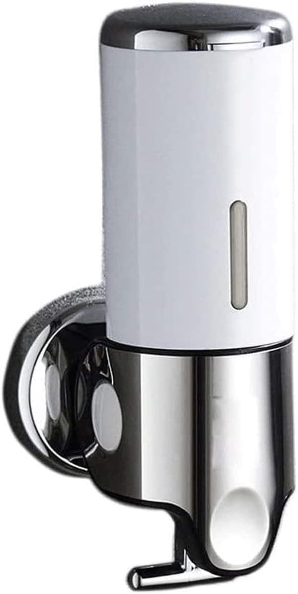 Tvåldispenser Väggmonterad – 500ml – Rostfritt Stål – Vit – Badrum/Kök