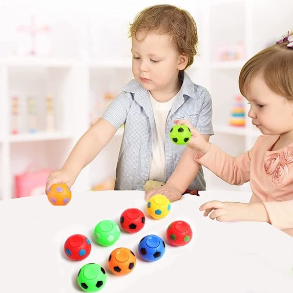 \"QD\" 32 stk Mini Fidget Spinners Fodbold Legetøj til Børn, Fodboldfest Favoriserer Godtepose Fyld, Roterbare Fodbold Finger Stressbolde