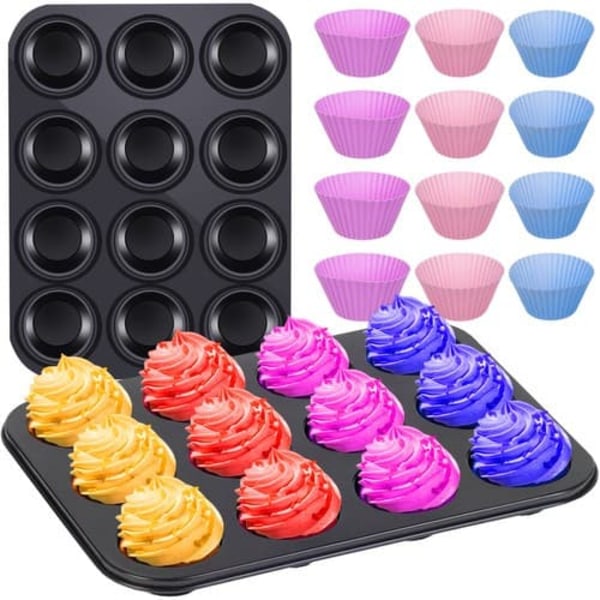 Muffinssivu 12 silikonivuoalla_qq