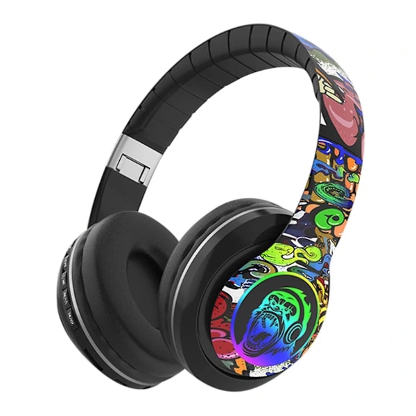 Bluetooth-headset med huvudband Trådlöst Bluetooth-headset Graffiti Live-headset [] B