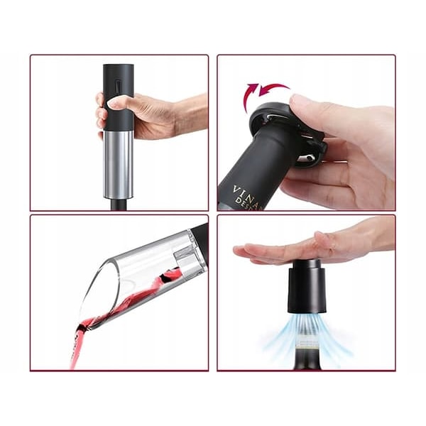 Electric Wine Opener set - Corkscrew - 4-piece_QQ