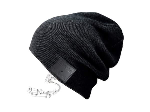 Mössa med Bluetooth-hörlurar och mikrofon, svart