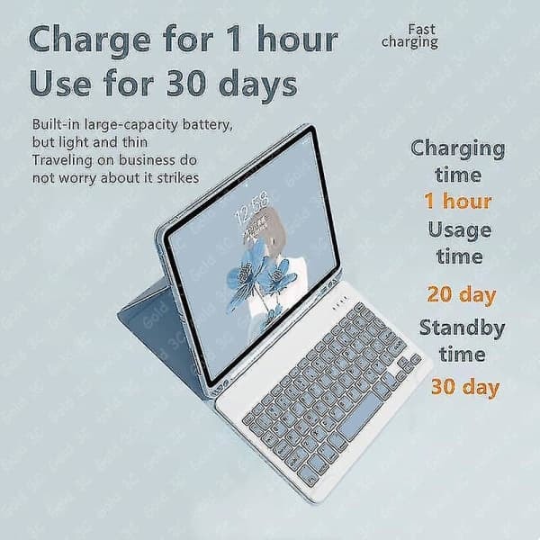 \"QD\" Kotelo näppäimistöllä iPad 9. 8. 7. sukupolvelle 10,2 tuumaa 2021 2020 2019 Vihreä