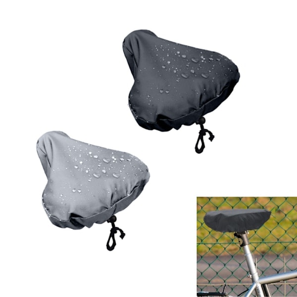 QD-Sadelöverdrag Cykel - 2 Pack - Universal - Cykelsadelöverdrag - Svart/Grå