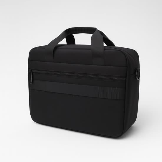 Udvidbar computertaske 15,6 tommer, under-sædet håndbagage rejsemappe med smart sleeve, 600D polyester, sort til forretningsrejser