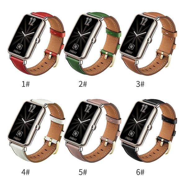 Justerbart mjukt läderarmband för Huawei Fit Mini-klocka Pink