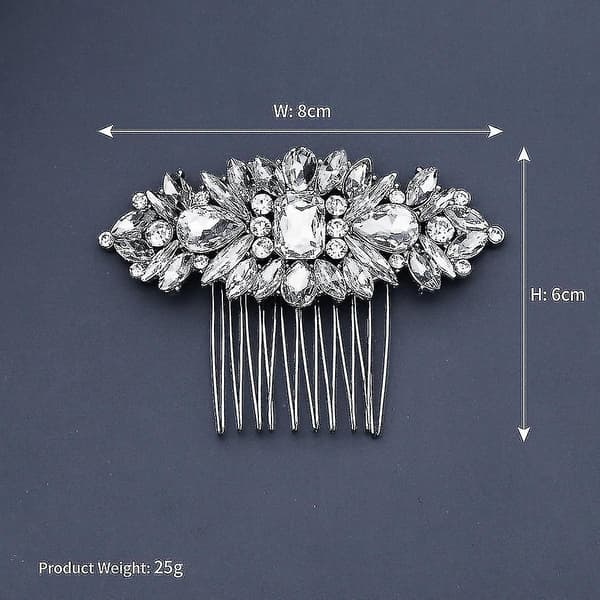 Hårkam Brud Legering Glas Strass Håraccessoarer Hårstyling Dekoration