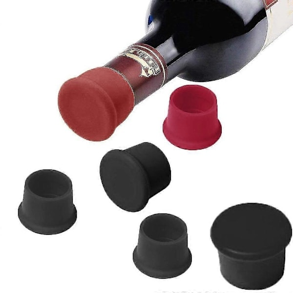 Melarqt Vinflaskkorkar, Färgade Silikonkorkar, Vinflaskkorkar Öl Tätningslock, Återanvändbara, För Tätning Och Konservering Av Vin, Champagne