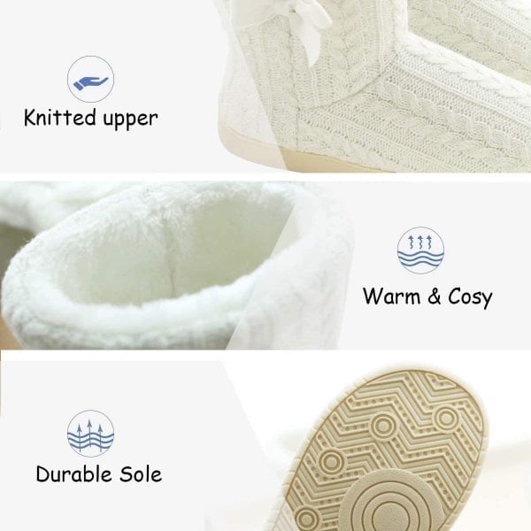 QD-Varma tofflor dam Homeboots 39-40 C Grå
