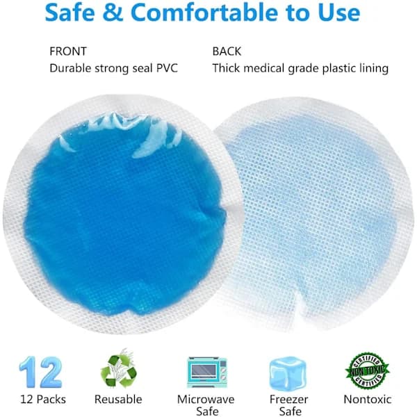 Reusable Cold Compress - Rund Gel Ispåse - 10-pack - Omedelbar Smärtlindring