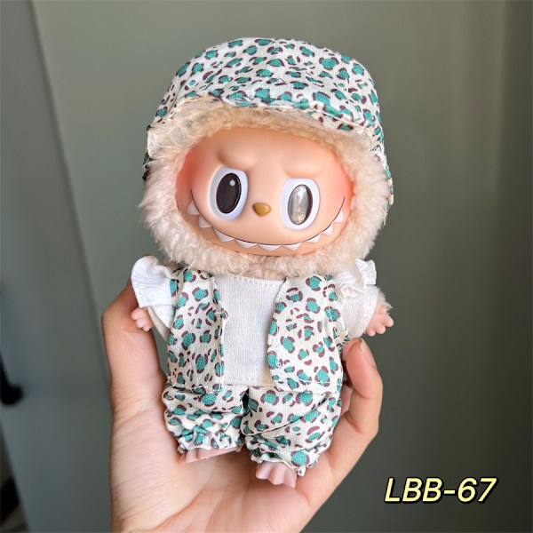 17 cm Generation Blind Box Labubu -nuken vaatteet, sarjakuvatyylinen Labubu-riipus, vaihto-urheilu- ja vapaa-ajanpuku, vain vaatteet Lbb-67
