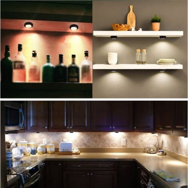 LED spotlights 13 farger dimmer fjernkontroll 6-pakning_qq