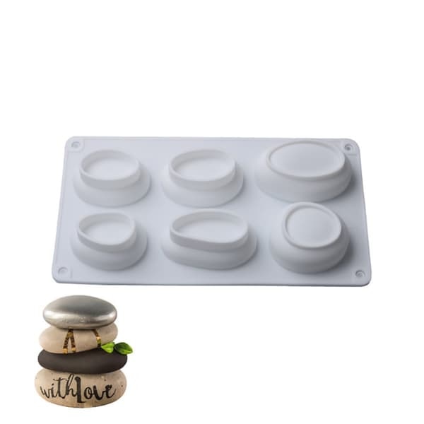Rullesteinsformet kakeform 3D Rullesteins bakeform Silikon bakeform