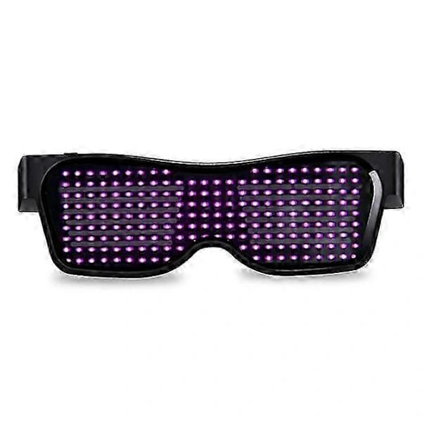 App-styrda Bluetooth LED Partyglasögon USB-laddning Flash-glasögon App Control ROSA