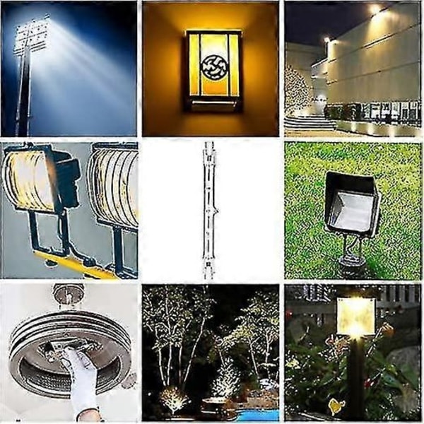 QU/5 stk 500W 118mm R7s Halogenpære 118mm Dimbar Energibesparende Wolfram Lineære Lamper Flomlys J118 Sikkerhetslampe