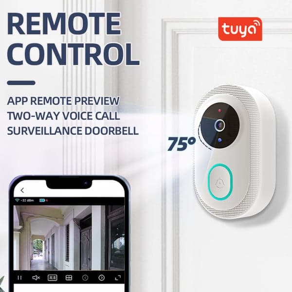 Enhanced Home Security: Wireless Smart Video Doorbell Camera K9 Black
