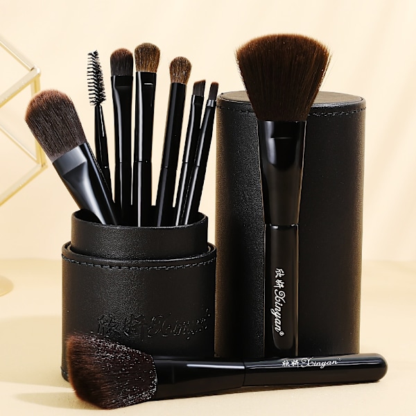 12-delars Makeupborste Set med fodral
