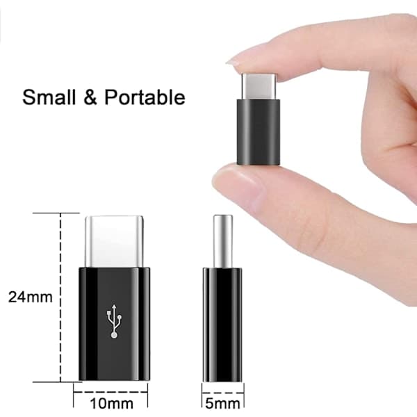 QU)4 stycken USB C-adapter, USB C till Micro USB-adapter Typ C hane till
