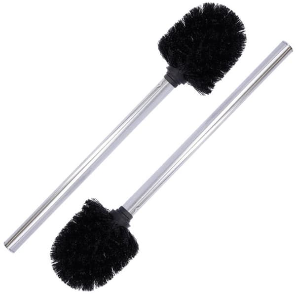 Universal Toiletbørste i rustfrit stål, 2-pak, med gevindforbindelse, uden base, 34 cm