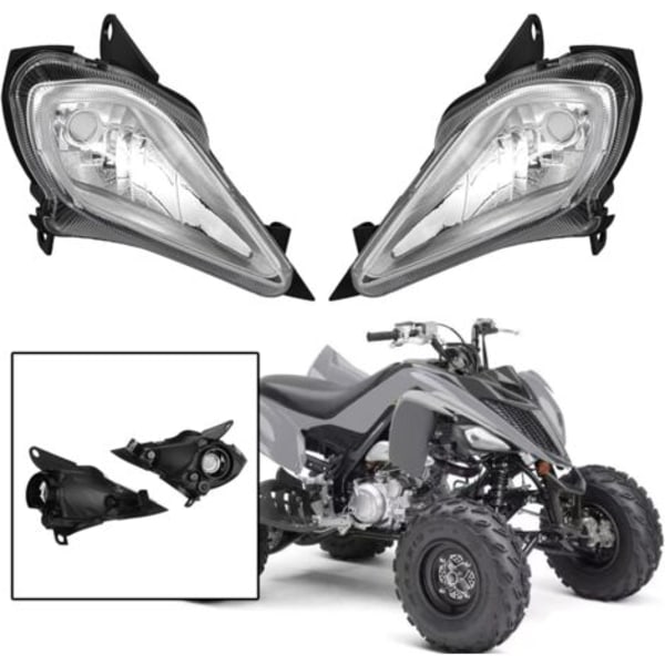 QU/Strålkastare för Y-amaha Raptor 700/700R (YFM700R) 2006-2024, YFZ450R 2009-2024, Raptor 350 (YFM350R) 2006-2013