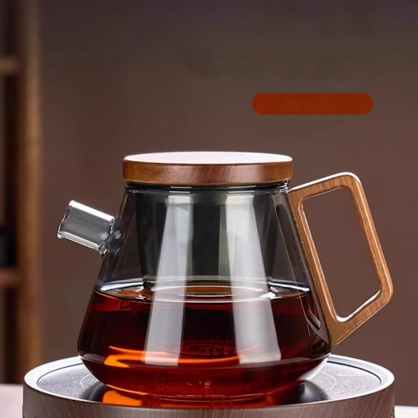 QU.GIANXI Kaffemaskine Familie Glas Tekande Sæt Klart Glas Tekop Kung Fu Lille Tekop Pyrex Te Sæt Blomst Tekande