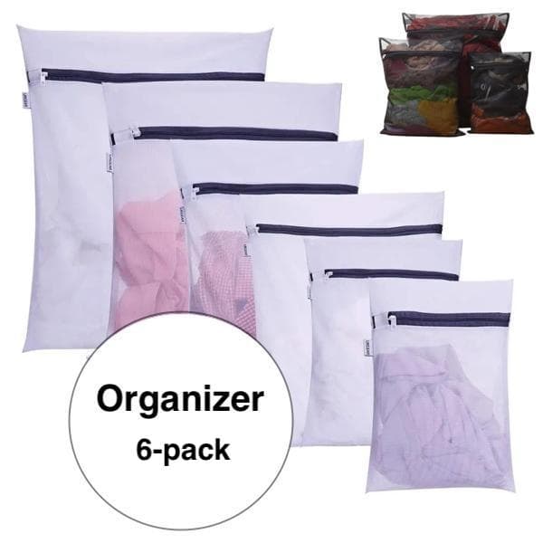 Luggage Organizer Set - Perfect for Travel - Suitcase Insert white Vit