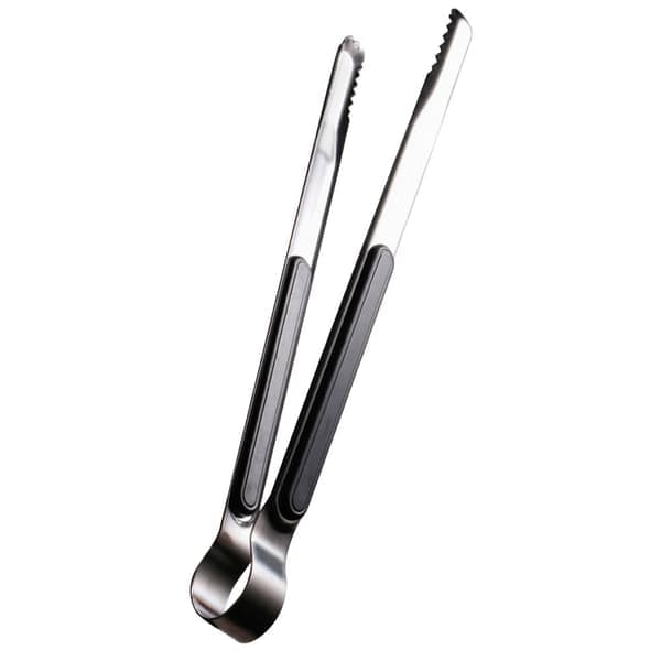 Madlavningstang Rustfrit stål BBQ Steak Clip 25,5 cm Sort