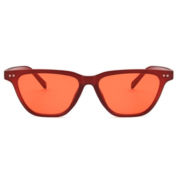 Punaiset Retro Wayfarer -aurinkolasit, punaiset linssit_qq