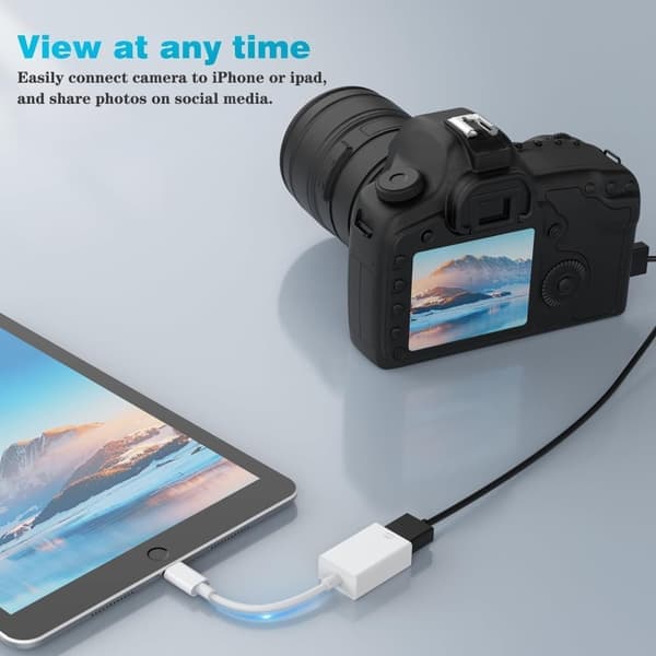 Adapteri USB:hen - USB 2.0 Naaras Lightningiin - OTG
