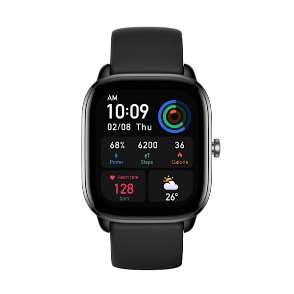 QD-Amazfit GTS 4 Älykello 1,65 tuuman Urheiluranneke Musta