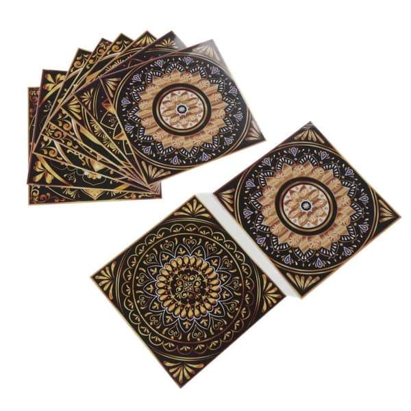 Clear Pattern Waterproof Tile Sticker - Self-Adhesive Wall Decals (10 Pcs)