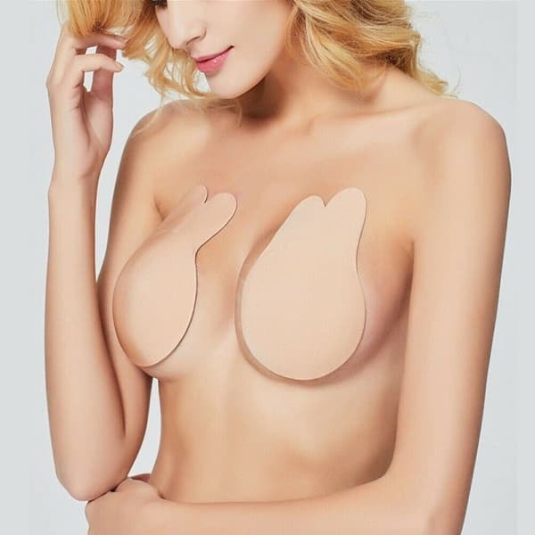 /QD/Itseliimautuva rintaliivit, Nännien suojus - S/M Beige