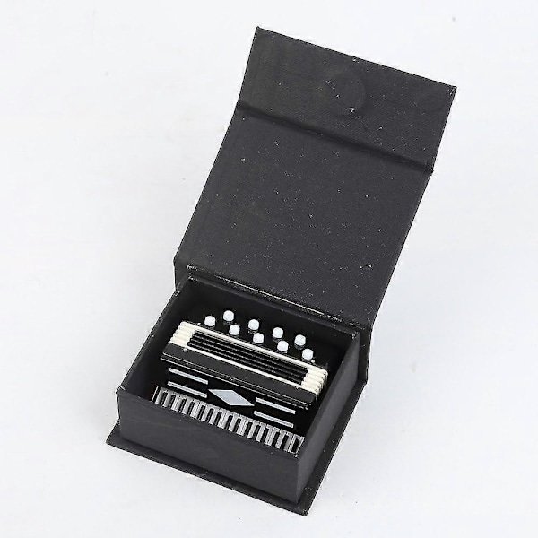 2024, Miniatyr Trekkspill med Ask Mini Instrument Replika Samleobjekt Miniatyr Dukkehusmodell Hjemmeinnredning
