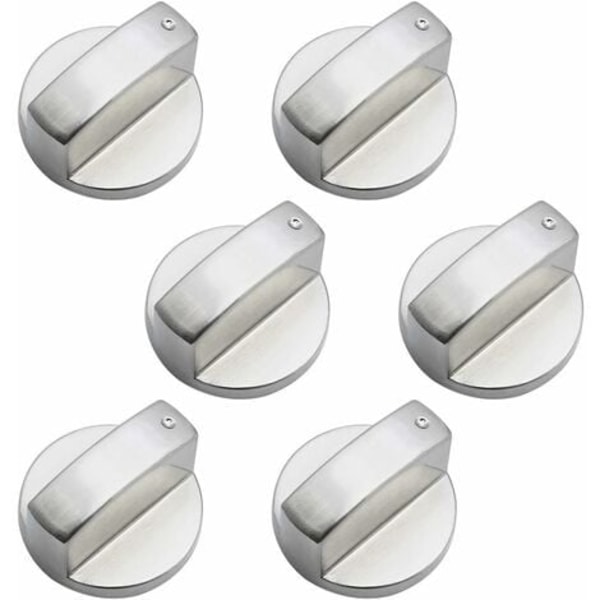 QQU-Parts Universelle Metall Kontrollknapper Gasskomfyrknapp 6mm universelle kontrollknapper komfyrknapp for gasskomfyr komfyr ovn platetopp