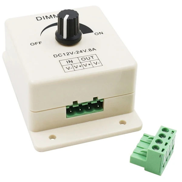 LED Manuell Dimmer / Monokrom Dimmer 12V 8A