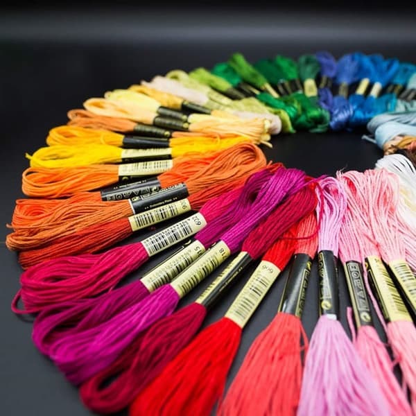 200 Nystan handvävd DIY färgglad broderitråd polyester bomullstråd