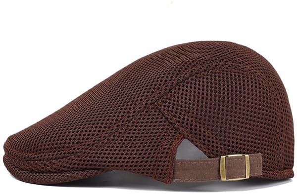 Herre Flat Cap, Pustende Mesh Sommer Golfhatt, Justerbar 55-60 cm, For Golf, Turgåing Og Reise, Rød