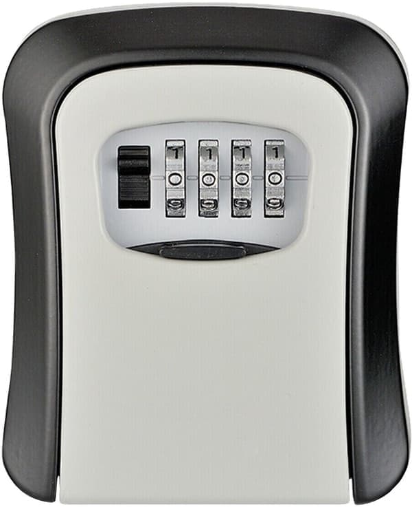 Key Safe with Combination Lock - Waterproof - For Indoor/Outdoor Use - Grey