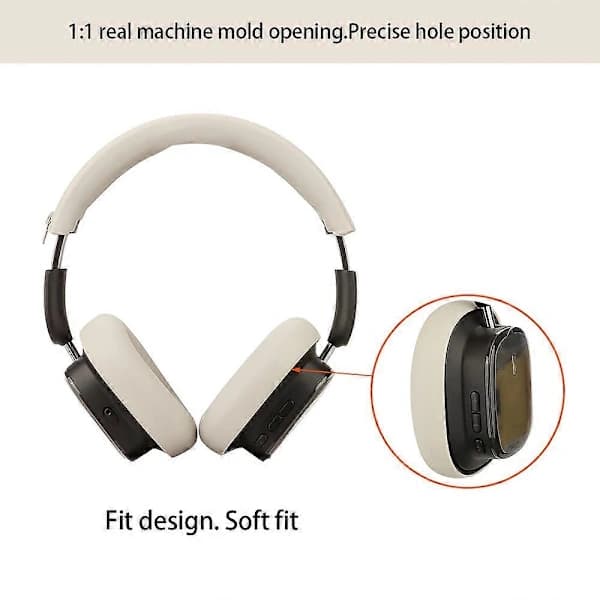1 par bløde silikone ørepuder til Baseus Bowie H1i headset Multolor Sort