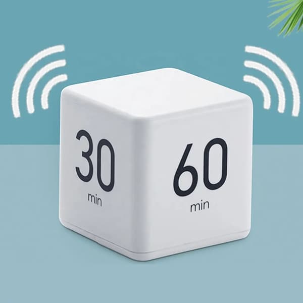 Cube Timer, Tidsstyring, Køkkenur, Børneur, Træningsur, Ur til Studier,