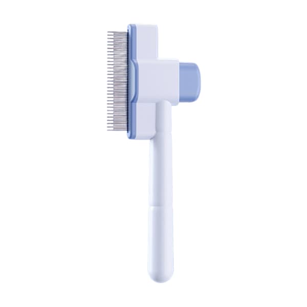 Pet Comb with One-Button Hair Removal White White 53