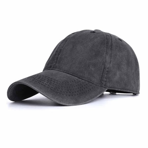Svart Keps Vintage Sliten Jeans Tvättad Strapback_qq