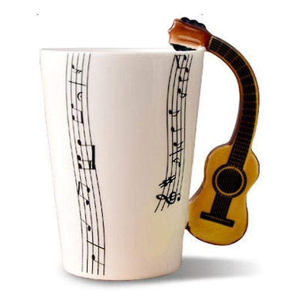 Gitar Musikknoter Kaffekrus Tekopp Melk Keramisk Krus Keramisk Kopp Gave Til Venn Zy 1-23