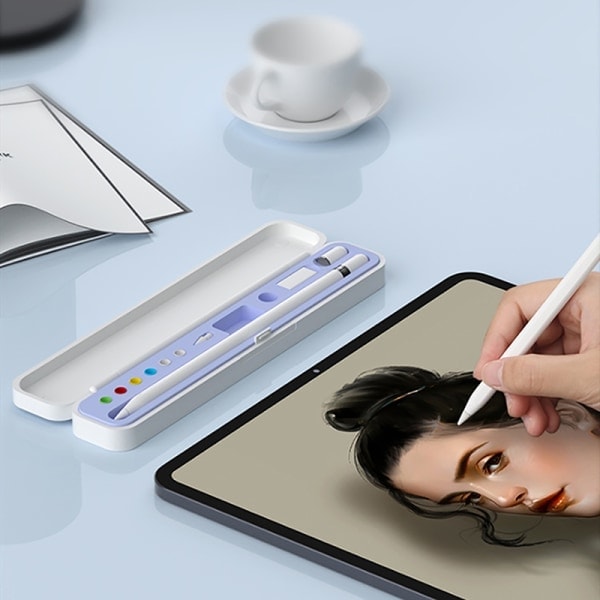 [QD] 1 st Portabelt Pennfodral för Apple Pencil 1:a & 2:a Gen - Svart