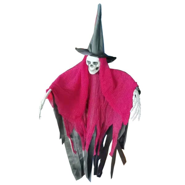 QQ-Halloween Hængende Spøgelse med Lysende Øjne og Skriglyde