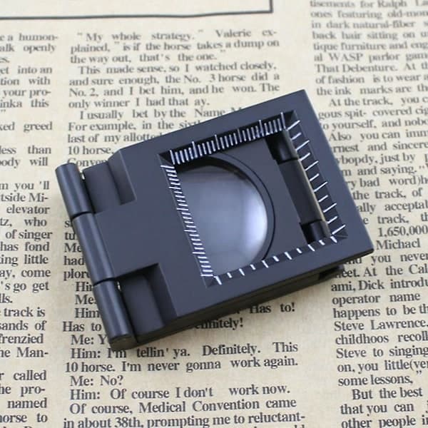 QU/10X 28mm Mini Foldable Magnifier in Zinc Alloy with Scale for Textile Optical Glass
