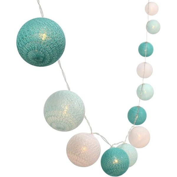 [QD] Meter 40 LED-lampor rottingboll bomullsboll ljusslinga Jul ins dekorativa lampor sovrum små blinkande lampor