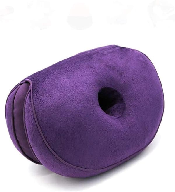 Double Curved Memory Foam Leg Pillow - Wedge Pillow for Hip Pain Support