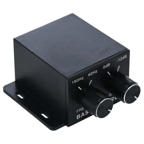 Bil Stereo Forsterker Subwoofer Stereo Equalizer Kontroller 4 RCA Svart